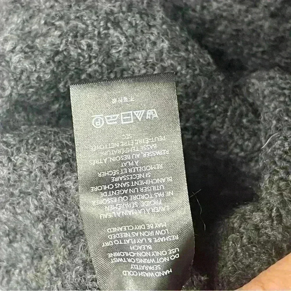 ANTHROPOLOGIE Bia Mock Neck Tunic Sweater Carbon Gray M Soft - Picture 8 of 9